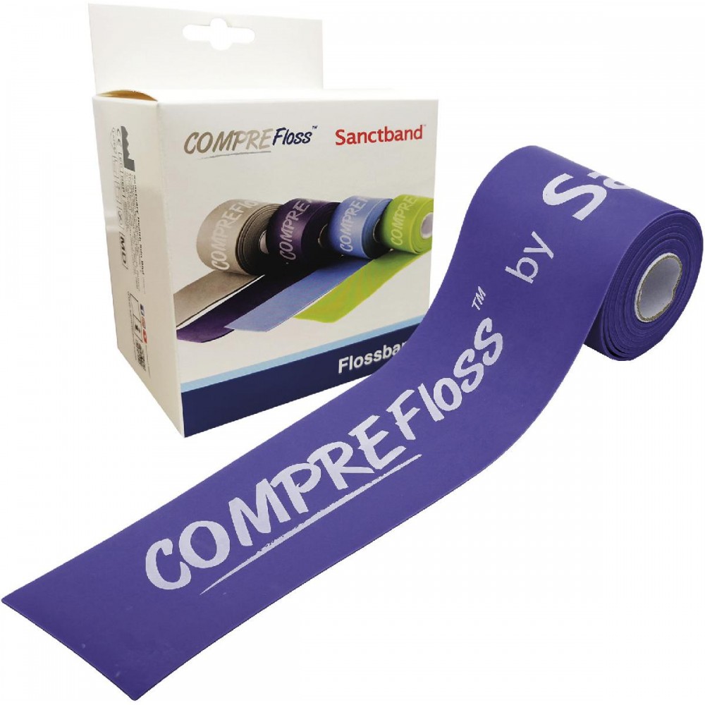 Λάστιχο COMPRE Floss της Sanctband. Latex 1,60mm. Μωβ Σκληρό. Amila 88283.