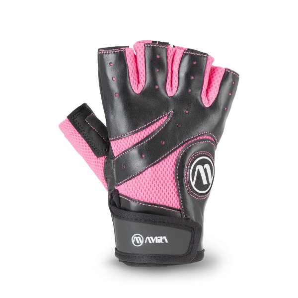 Γάντια Άρσης Βαρών AMILA Amara PU Ροζ/Μαύρο S