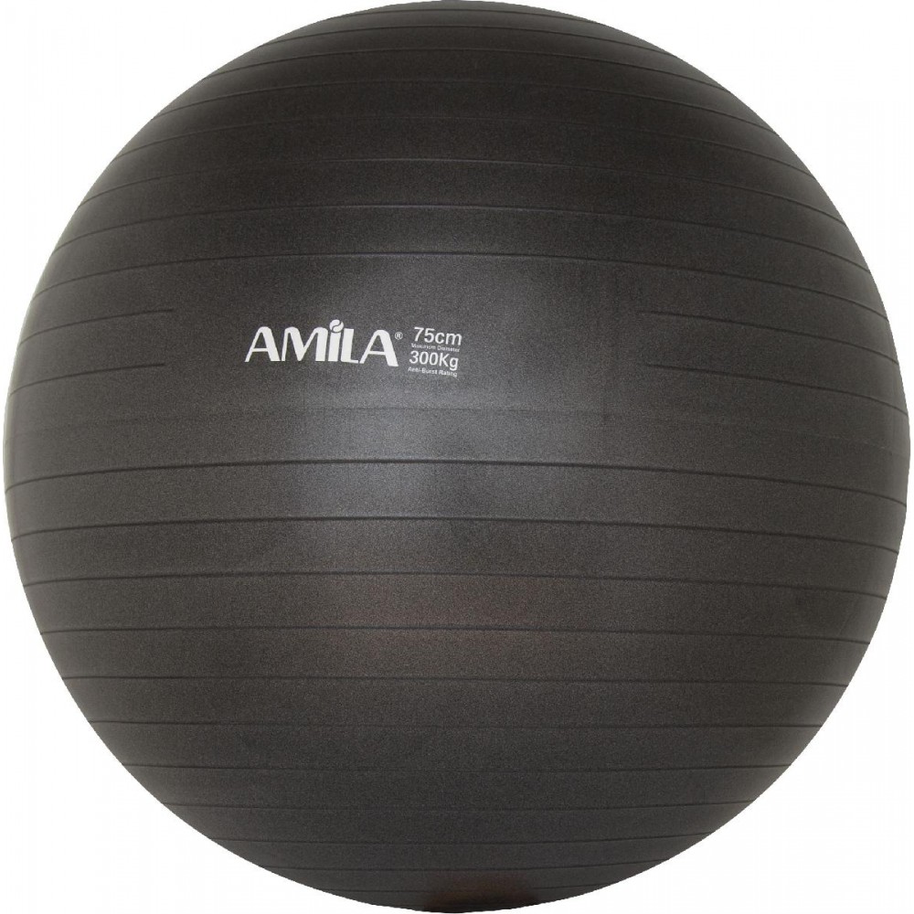 Μπάλα Γυμναστικής AMILA GYMBALL 75cm Μαύρη