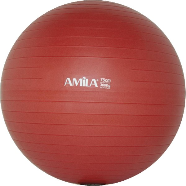 Μπάλα γυμναστικής AMILA GYMBALL 75cm Κόκκινη