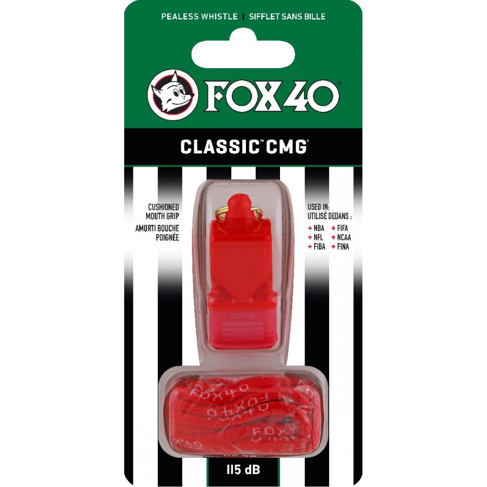 Σφυρίχτρα FOX40 Classic CMG Official Κόκκινη με Κορδόνι