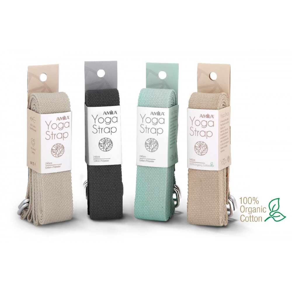 Ζώνη για Power Yoga AMILA Charcoal Ζώνη για Power Yoga AMILA Charcoal